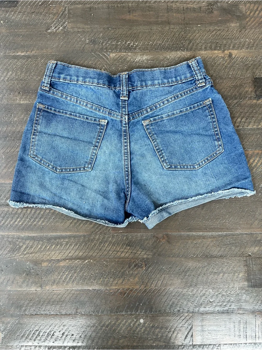Old Navy Girls High-Rise Adjustable Waist Denim Cutoff Shorts - Size 12